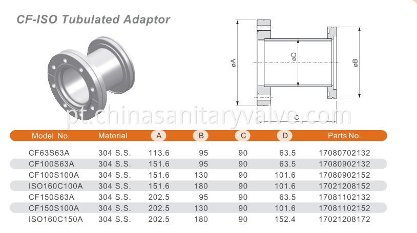 CF-ISO Tubulated Adaptor
